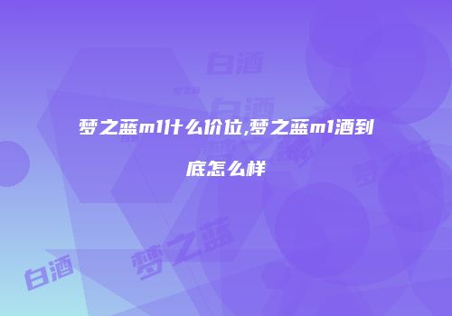 梦之蓝m1什么价位,梦之蓝m1酒到底怎么样