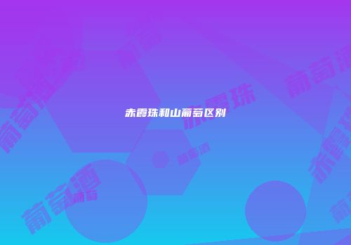 赤霞珠和山葡萄区别