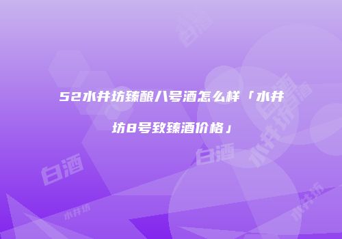 52水井坊臻酿八号酒怎么样「水井坊8号致臻酒价格」