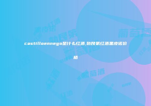 castilloennego是什么红酒,勃艮第红酒黑皮诺价格