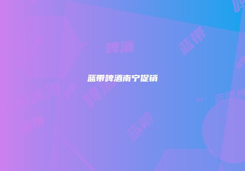 蓝带啤酒南宁促销
