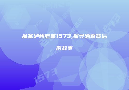品鉴泸州老窖1573,探寻酒香背后的故事