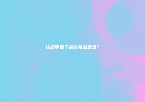 法国帝道干邑价格是多少？