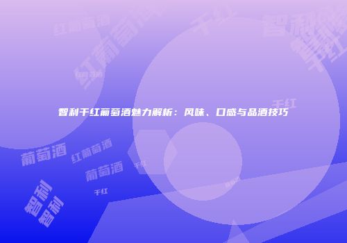 智利干红葡萄酒魅力解析：风味、口感与品酒技巧