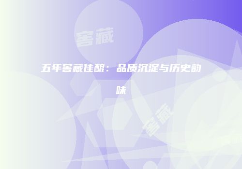 五年窖藏佳酿：品质沉淀与历史韵味