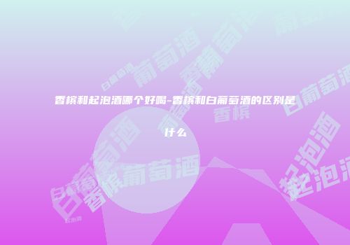 香槟和起泡酒哪个好喝-香槟和白葡萄酒的区别是什么