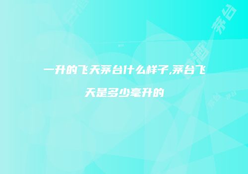 一升的飞天茅台什么样子,茅台飞天是多少毫升的