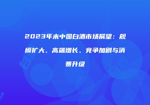 2023年末中国白酒市场展望：规模扩大、高端增长、竞争加剧与消费升级