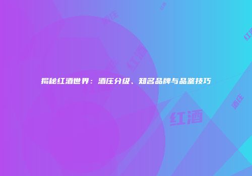 揭秘红酒世界：酒庄分级、知名品牌与品鉴技巧