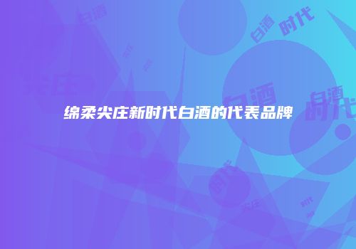 绵柔尖庄新时代白酒的代表品牌