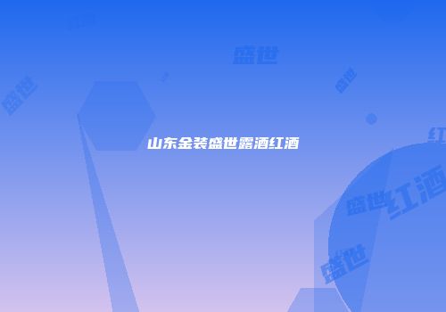 山东金装盛世露酒红酒