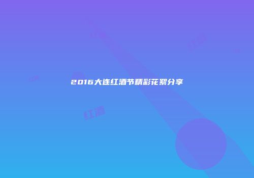 2016大连红酒节精彩花絮分享