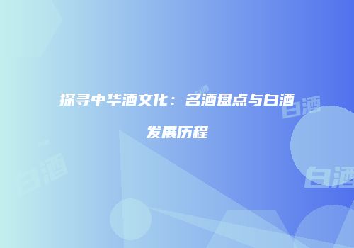 探寻中华酒文化：名酒盘点与白酒发展历程