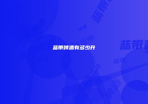 蓝带啤酒有多少升