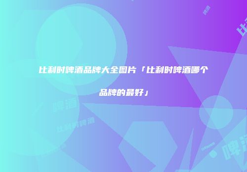 比利时啤酒品牌大全图片「比利时啤酒哪个品牌的最好」