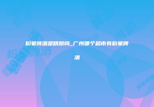 粉象啤酒是精酿吗_广州哪个超市有粉象啤酒