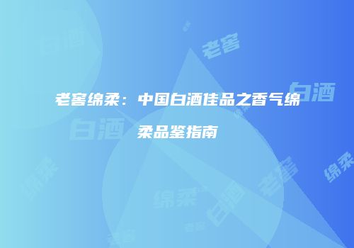 老窖绵柔：中国白酒佳品之香气绵柔品鉴指南
