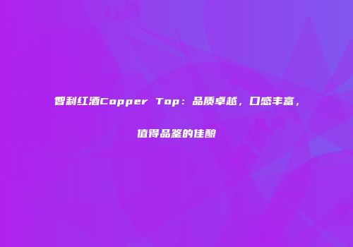 智利红酒Copper Top：品质卓越，口感丰富，值得品鉴的佳酿