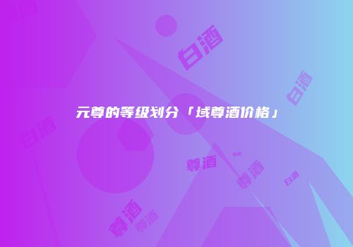 元尊的等级划分「域尊酒价格」