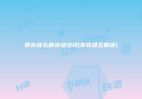 贵宾级五粮液多少钱(贵宾级五粮液)