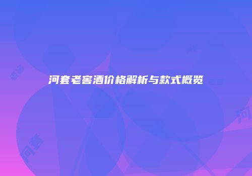 河套老窖酒价格解析与款式概览