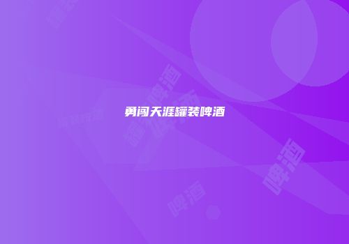 勇闯天涯罐装啤酒