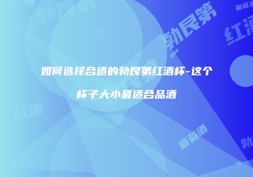 如何选择合适的勃艮第红酒杯-这个杯子大小最适合品酒