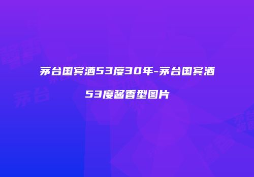 茅台国宾酒53度30年-茅台国宾酒53度酱香型图片