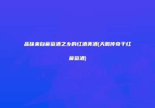 品味来自葡萄酒之乡的红酒美酒(天鹏传奇干红葡萄酒)