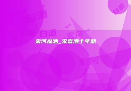 宋河福酒_宋喜酒十年酿