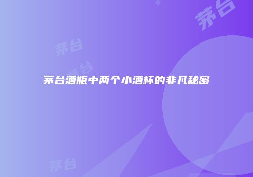 茅台酒瓶中两个小酒杯的非凡秘密