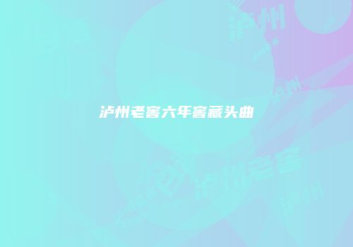 泸州老窖六年窖藏头曲