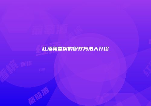 红酒和香槟的保存方法大介绍