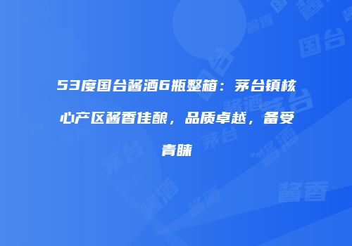 53度国台酱酒6瓶整箱：茅台镇核心产区酱香佳酿，品质卓越，备受青睐
