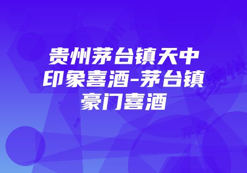 贵州茅台镇天中印象喜酒-茅台镇豪门喜酒