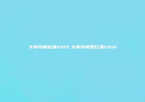卡斯特葡萄酒2012,卡斯特城堡红酒2010
