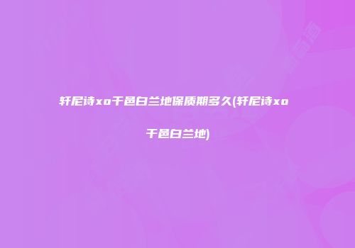 轩尼诗xo干邑白兰地保质期多久(轩尼诗xo 干邑白兰地)