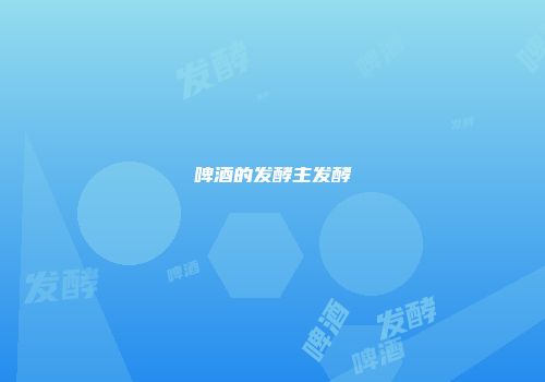 啤酒的发酵主发酵