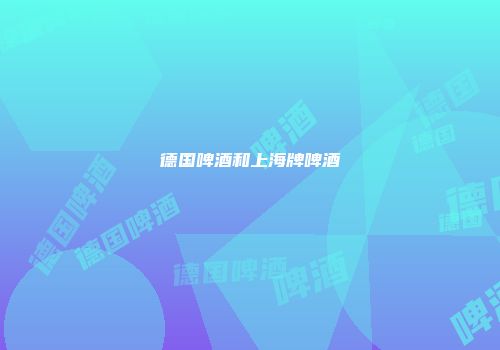 德国啤酒和上海牌啤酒
