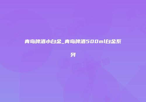 青岛啤酒小白金_青岛啤酒500ml白金系列