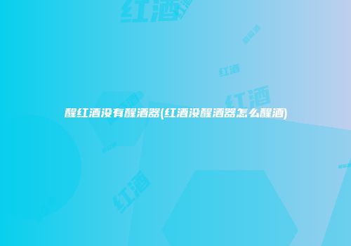 醒红酒没有醒酒器(红酒没醒酒器怎么醒酒)