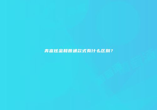 奔富炫金和普通款式有什么区别？