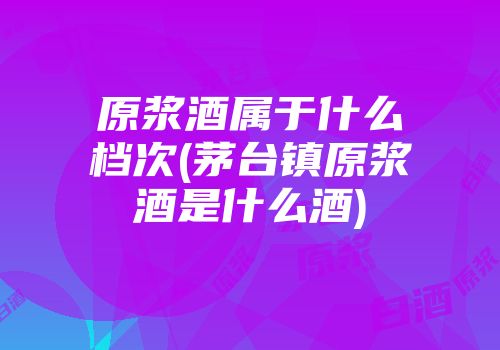 原浆酒属于什么档次(茅台镇原浆酒是什么酒)