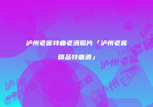 泸州老窖特曲老酒照片「泸州老窖精品特曲酒」
