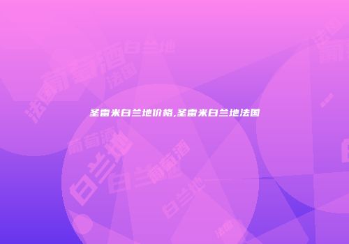圣雷米白兰地价格,圣雷米白兰地法国