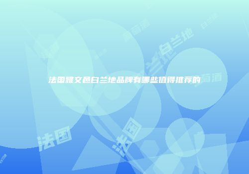 法国雅文邑白兰地品牌有哪些值得推荐的