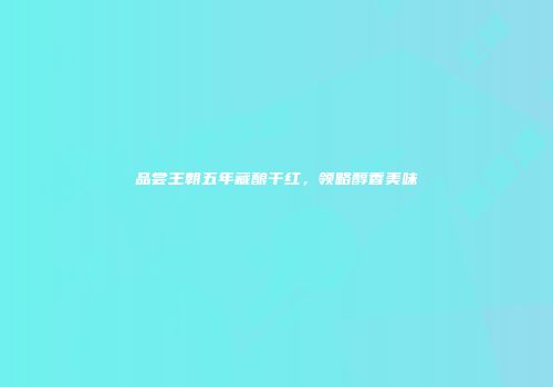 品尝王朝五年藏酿干红，领略醇香美味