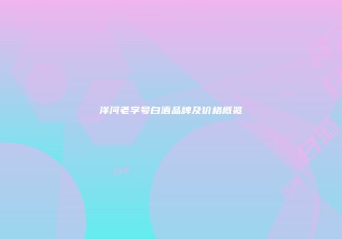 洋河老字号白酒品牌及价格概览