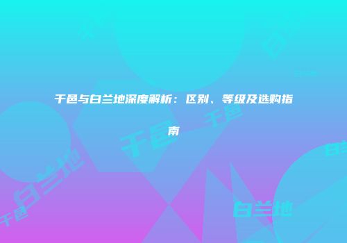 干邑与白兰地深度解析：区别、等级及选购指南