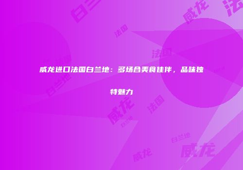 威龙进口法国白兰地：多场合美食佳伴，品味独特魅力
